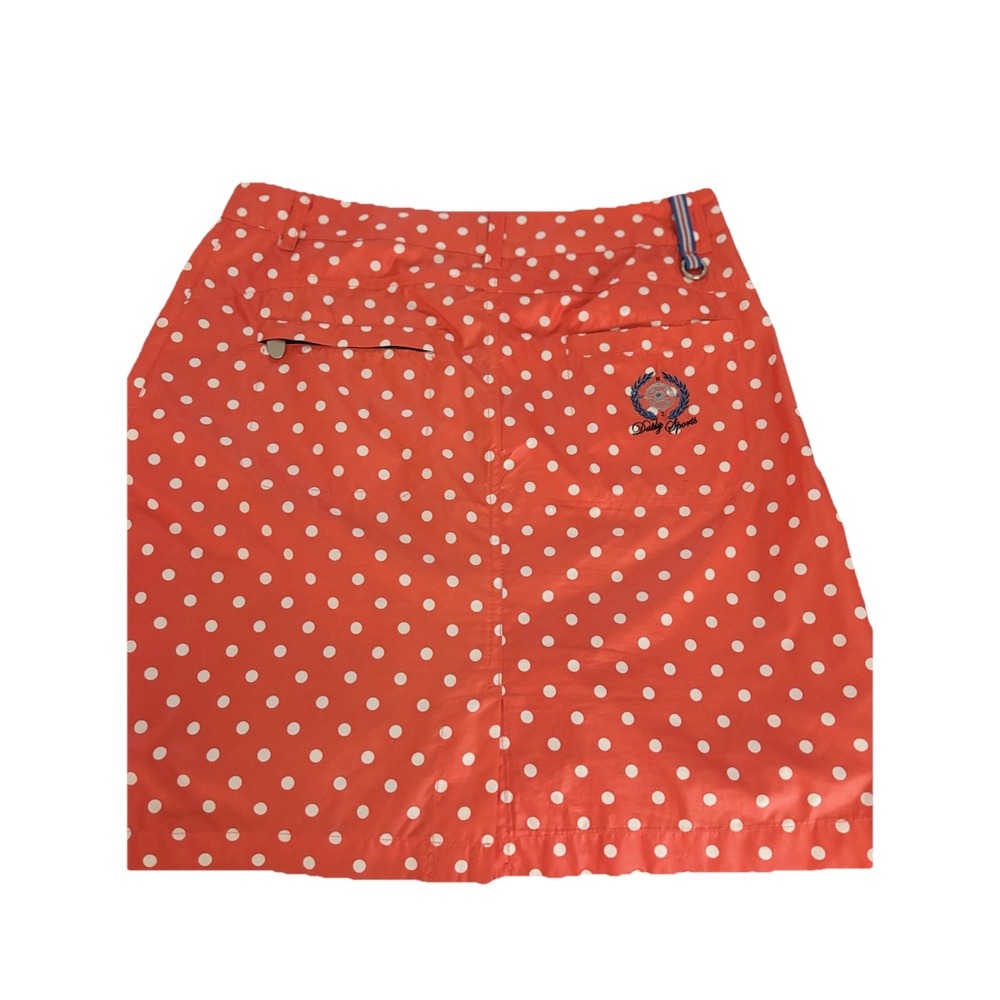 DAILY SPORTS SKORT 6 Orange‎ Pok A Embroidered Logo On Pocket Shorts Underneath